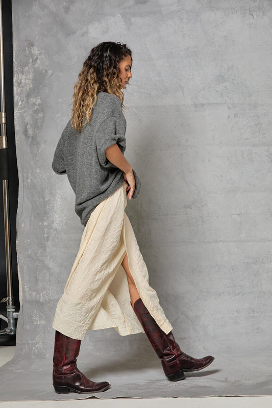Café Skirt in Silk - Ivory