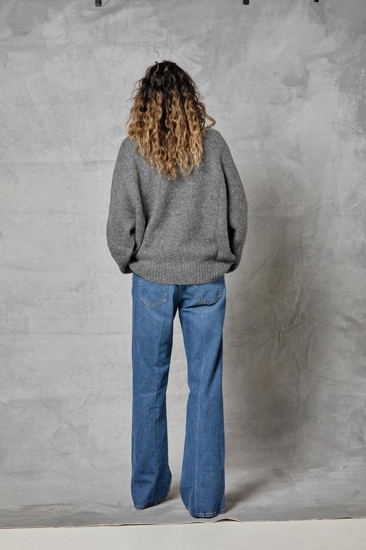 Boyfriend Sweater in Charcoal