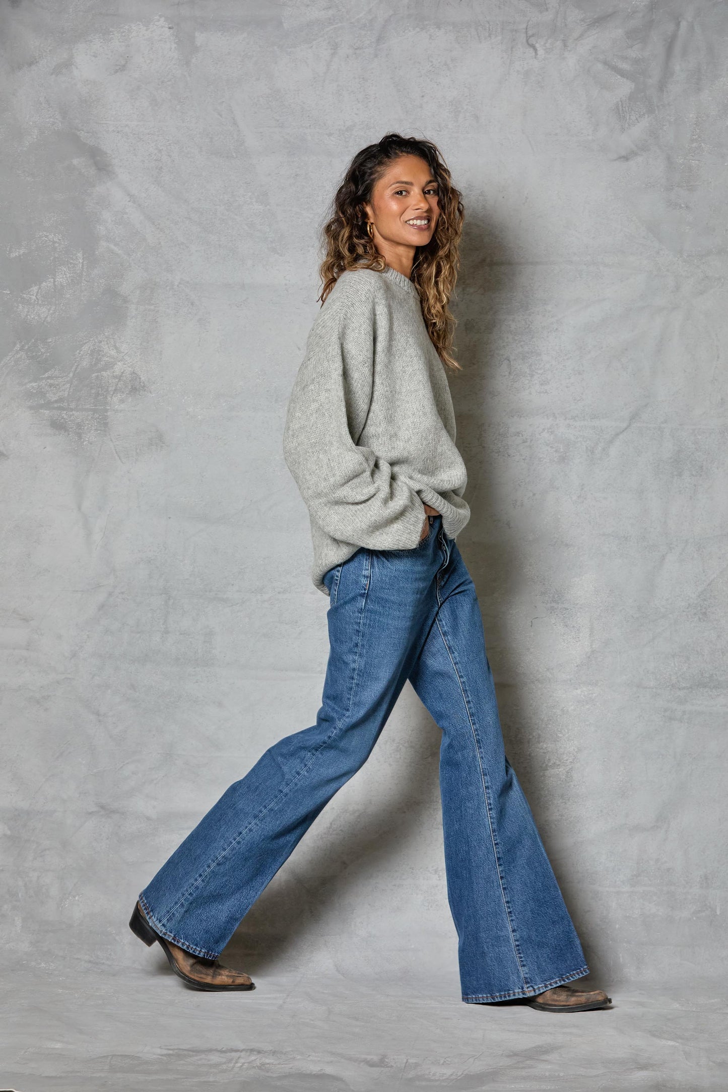 Boyfriend Sweater in Heather