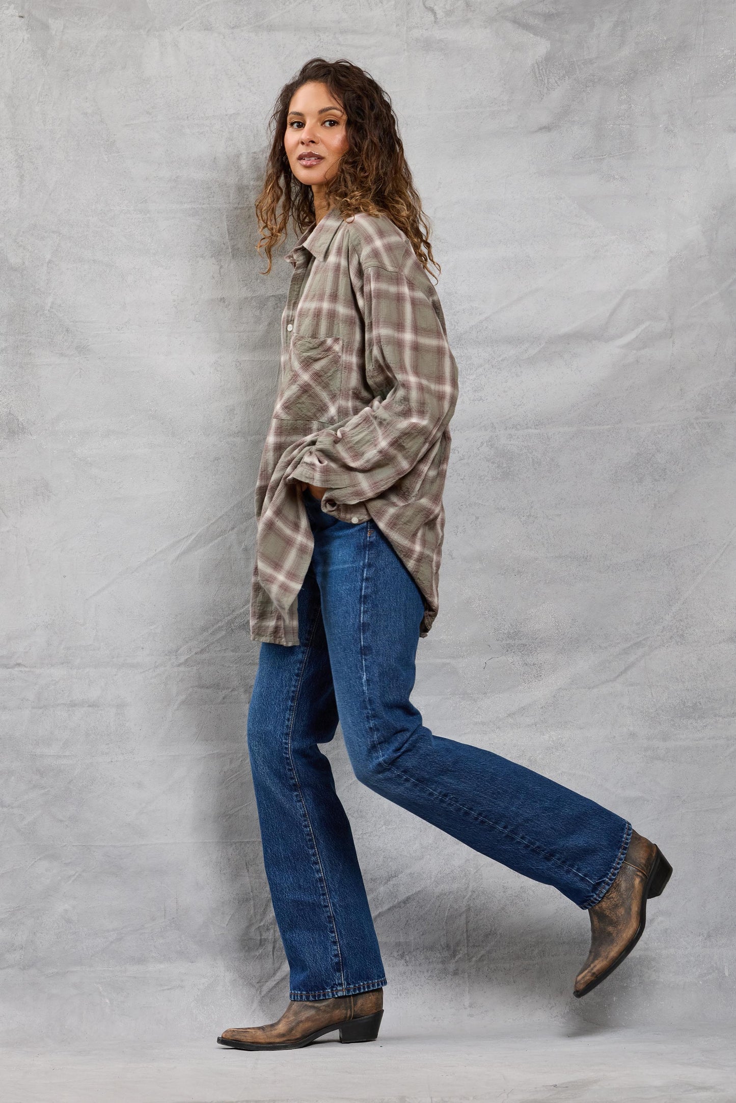 Repeat Shirt in Agave Flannel