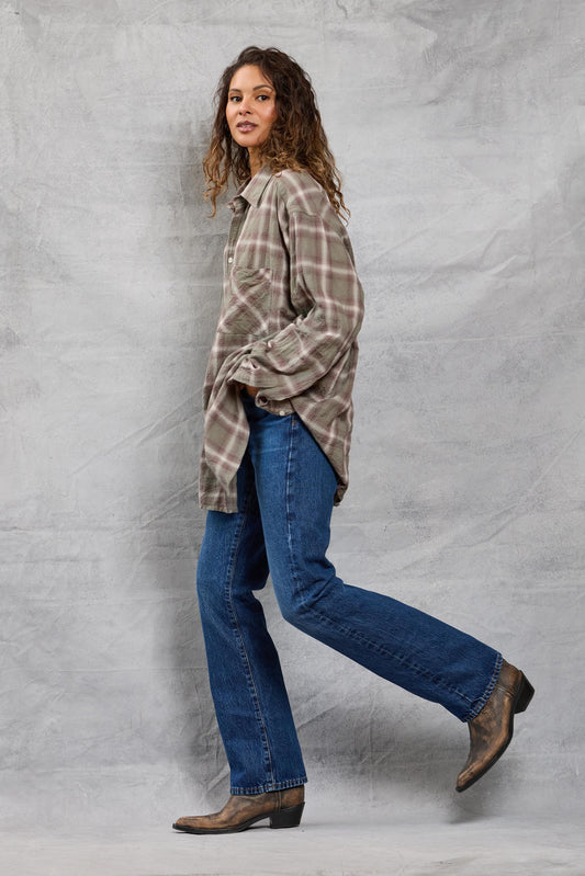 Repeat Shirt in Agave Flannel