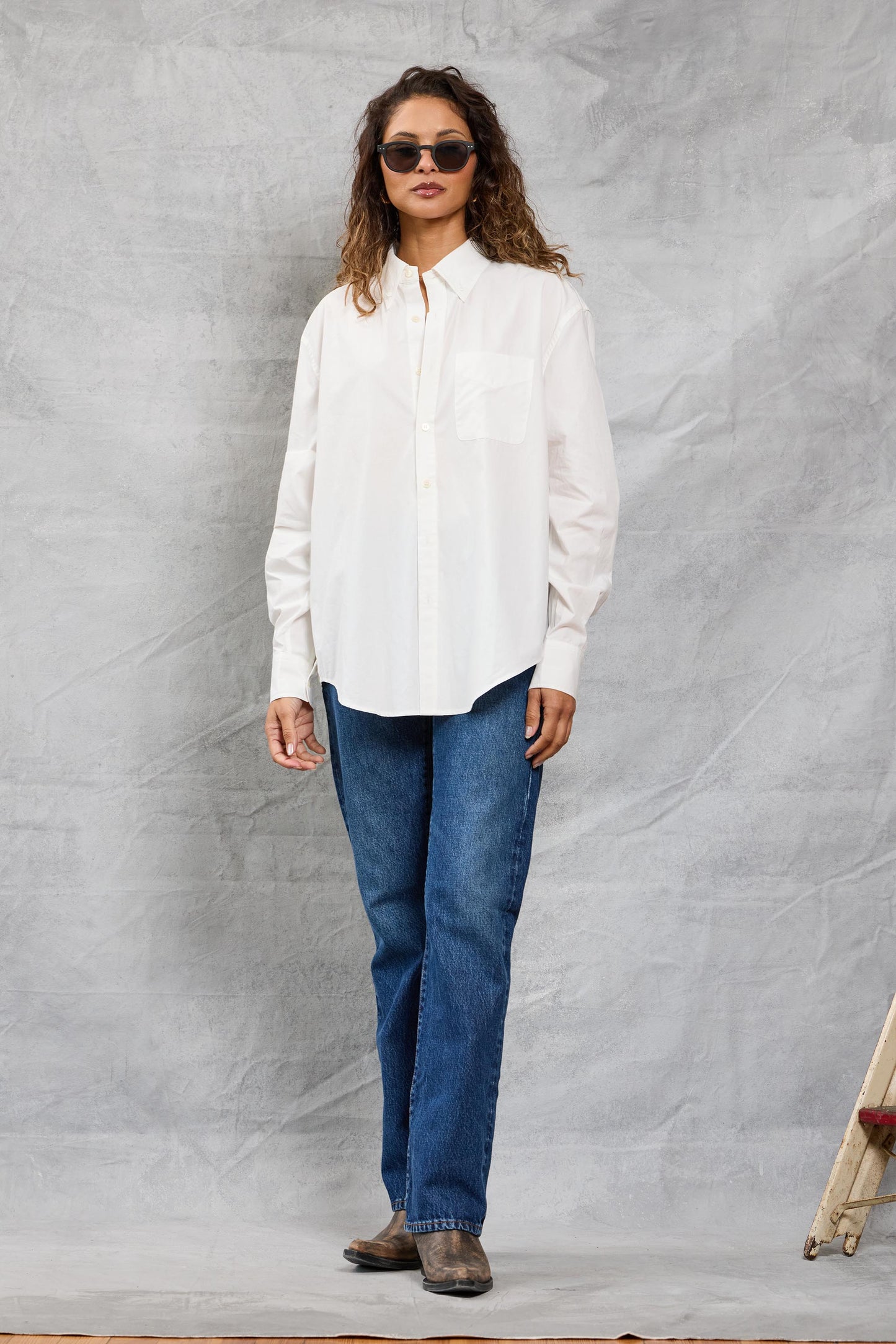 Slim Repeat Shirt in White