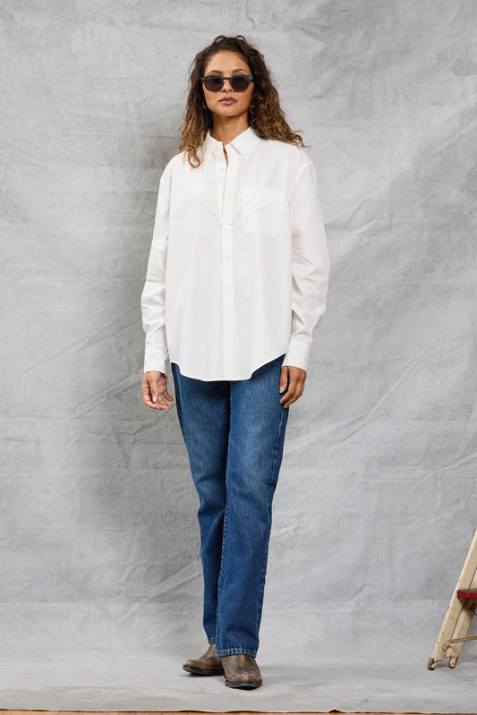 Slim Repeat Shirt in White