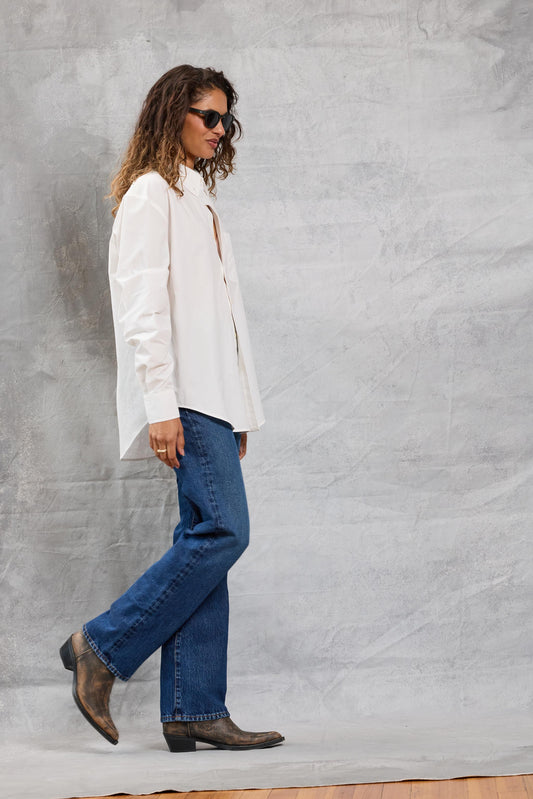 Slim Repeat Shirt in White