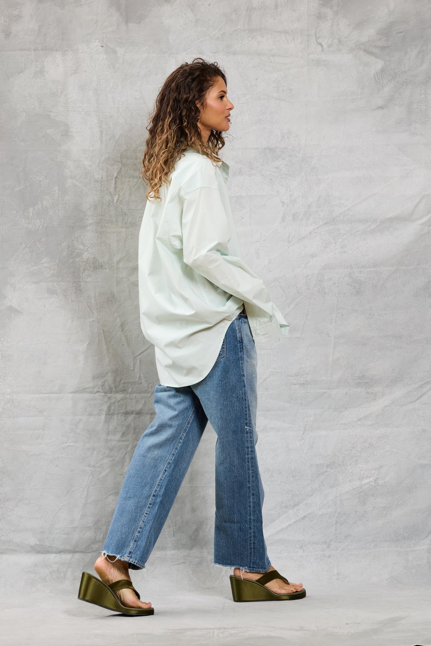 Repeat Shirt in Cotton Mint