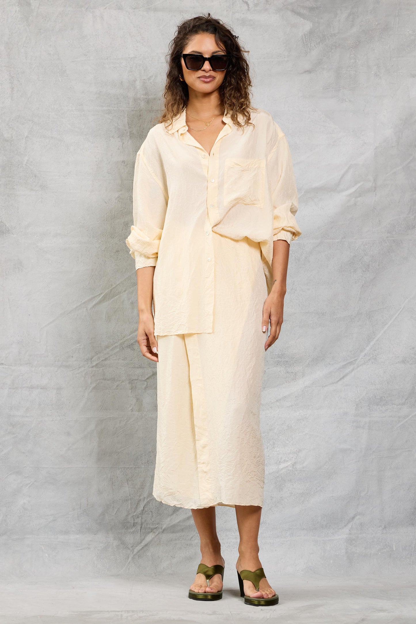 Café Skirt in Silk - Ivory