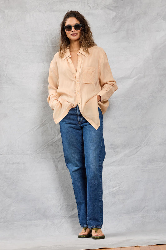 Slim Repeat Shirt in Nude