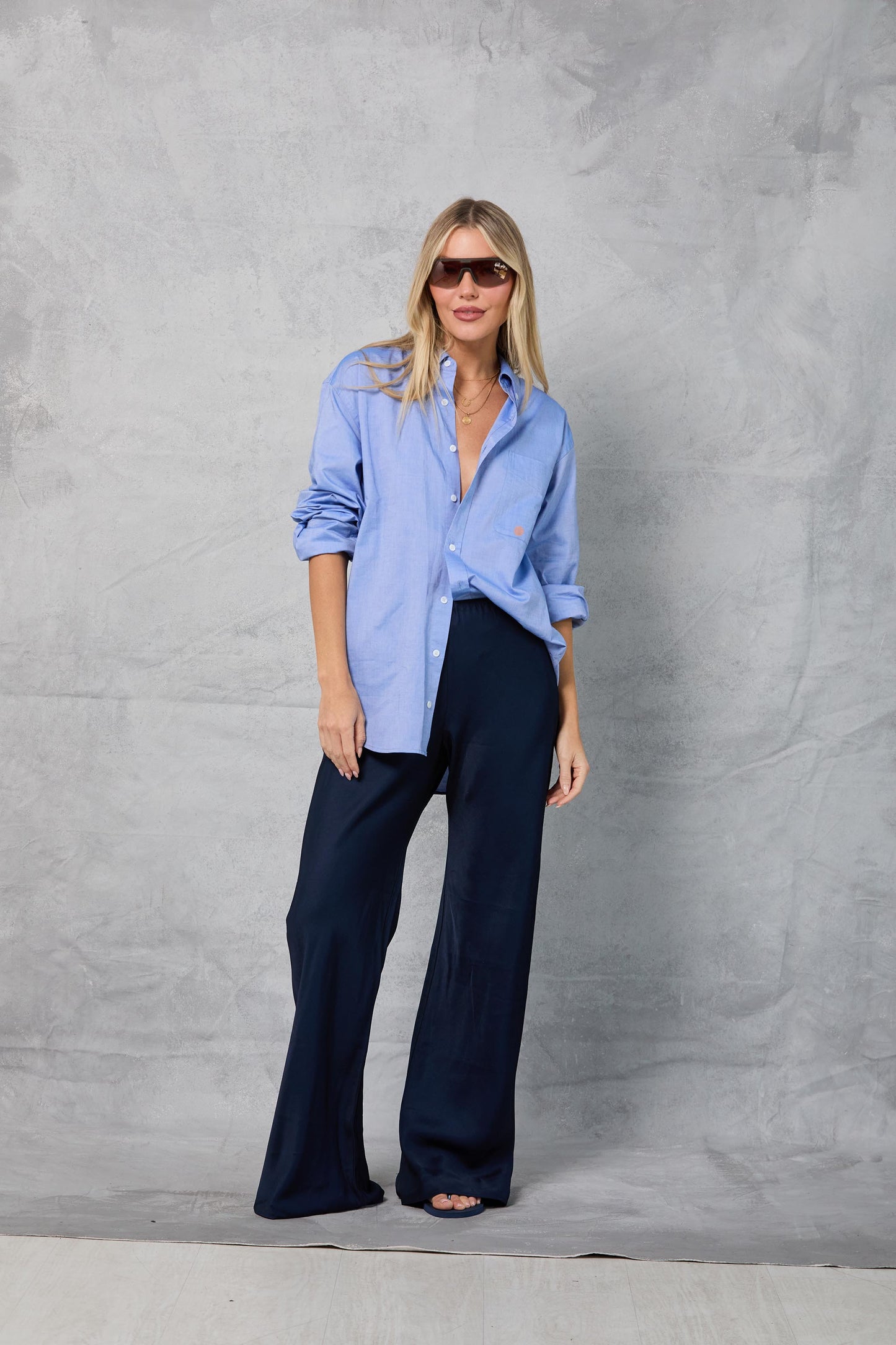 Slim Repeat Shirt in Oxford