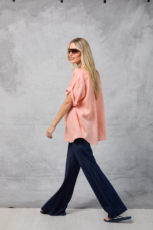 Riviera Shirt in Peach