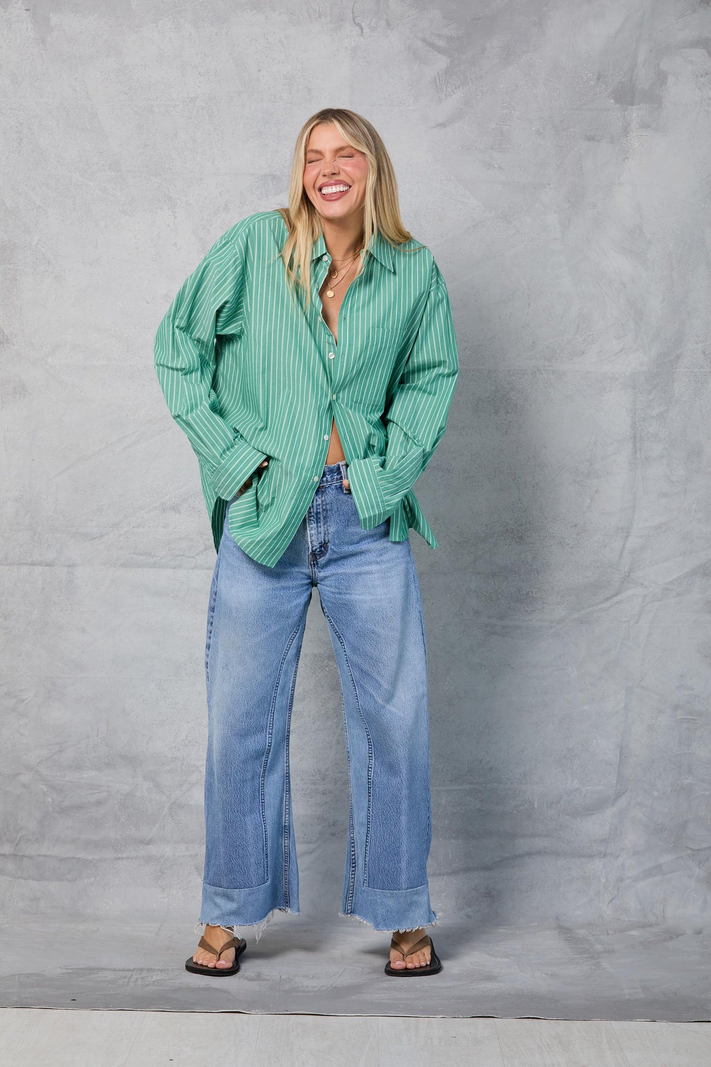 Repeat Shirt in Palm Stripe