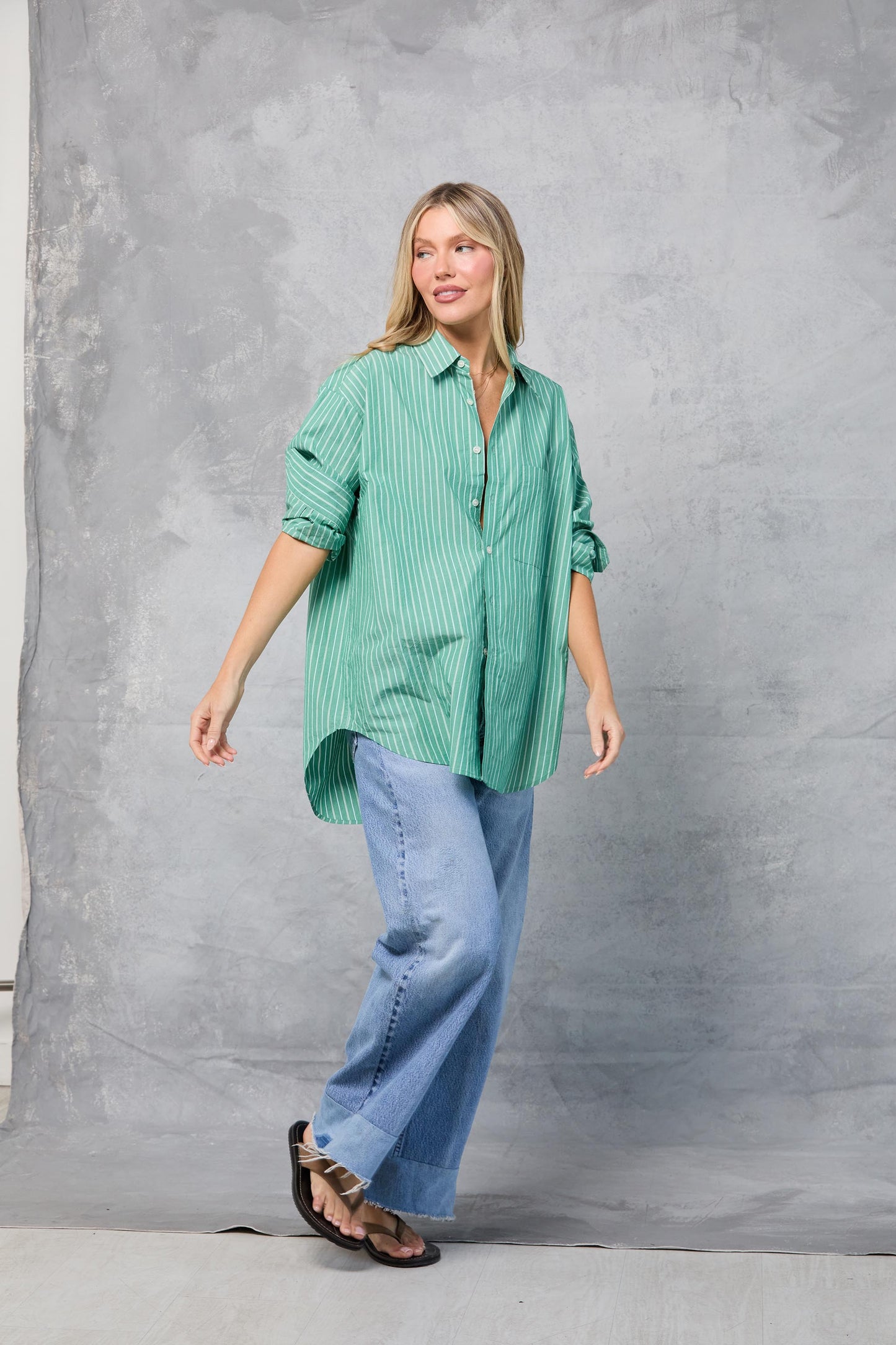 Repeat Shirt in Palm Stripe