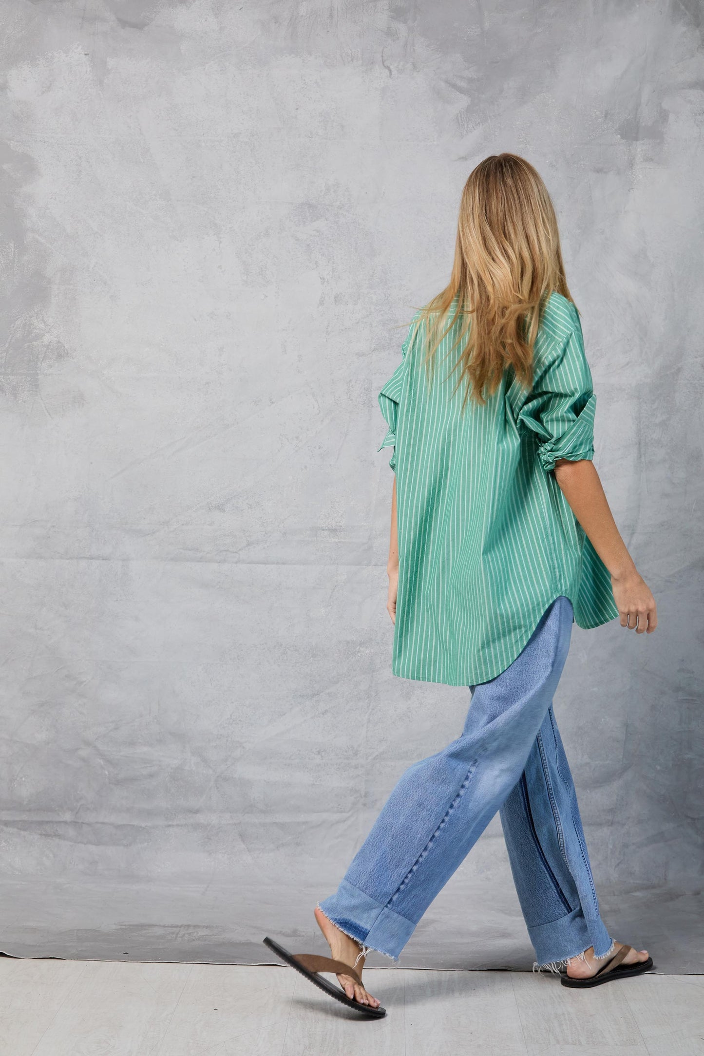 Repeat Shirt in Palm Stripe