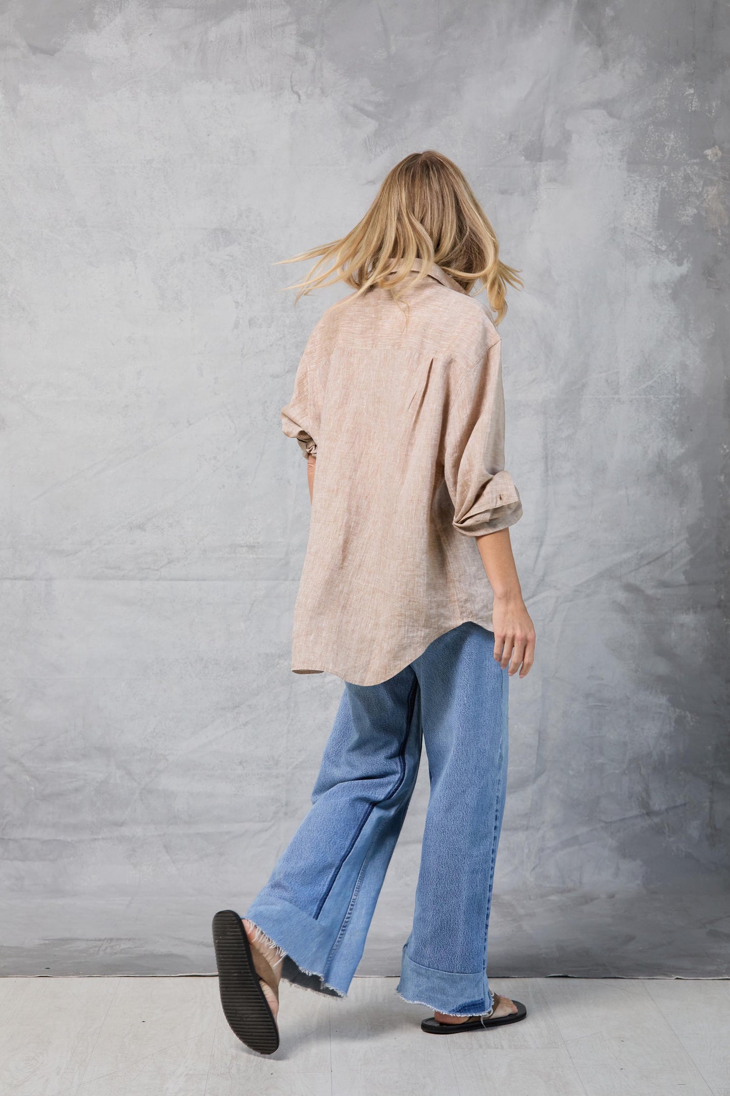 Repeat Shirt in Linen - Khaki