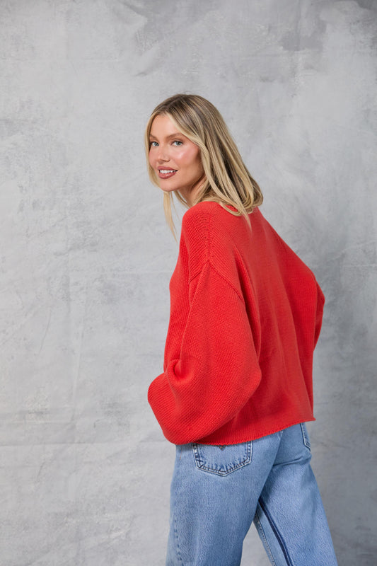 Winona Reversible Sweater in Sunset