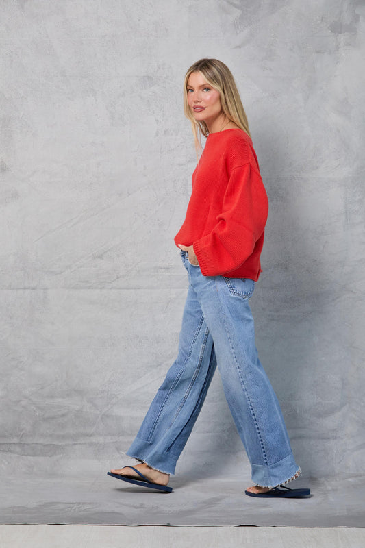 Winona Reversible Sweater in Sunset