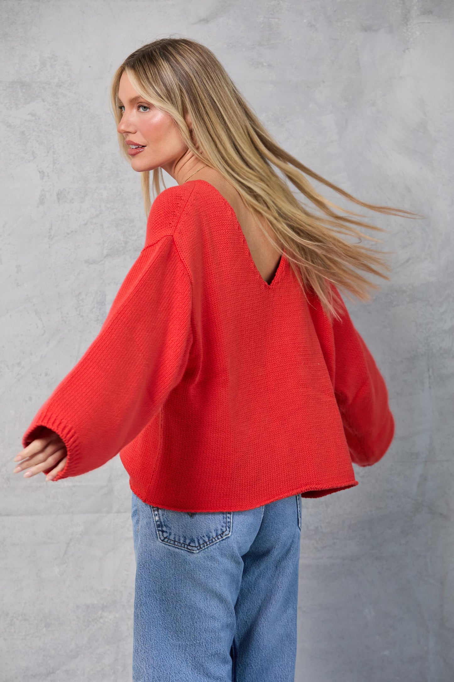 Winona Reversible Sweater in Sunset