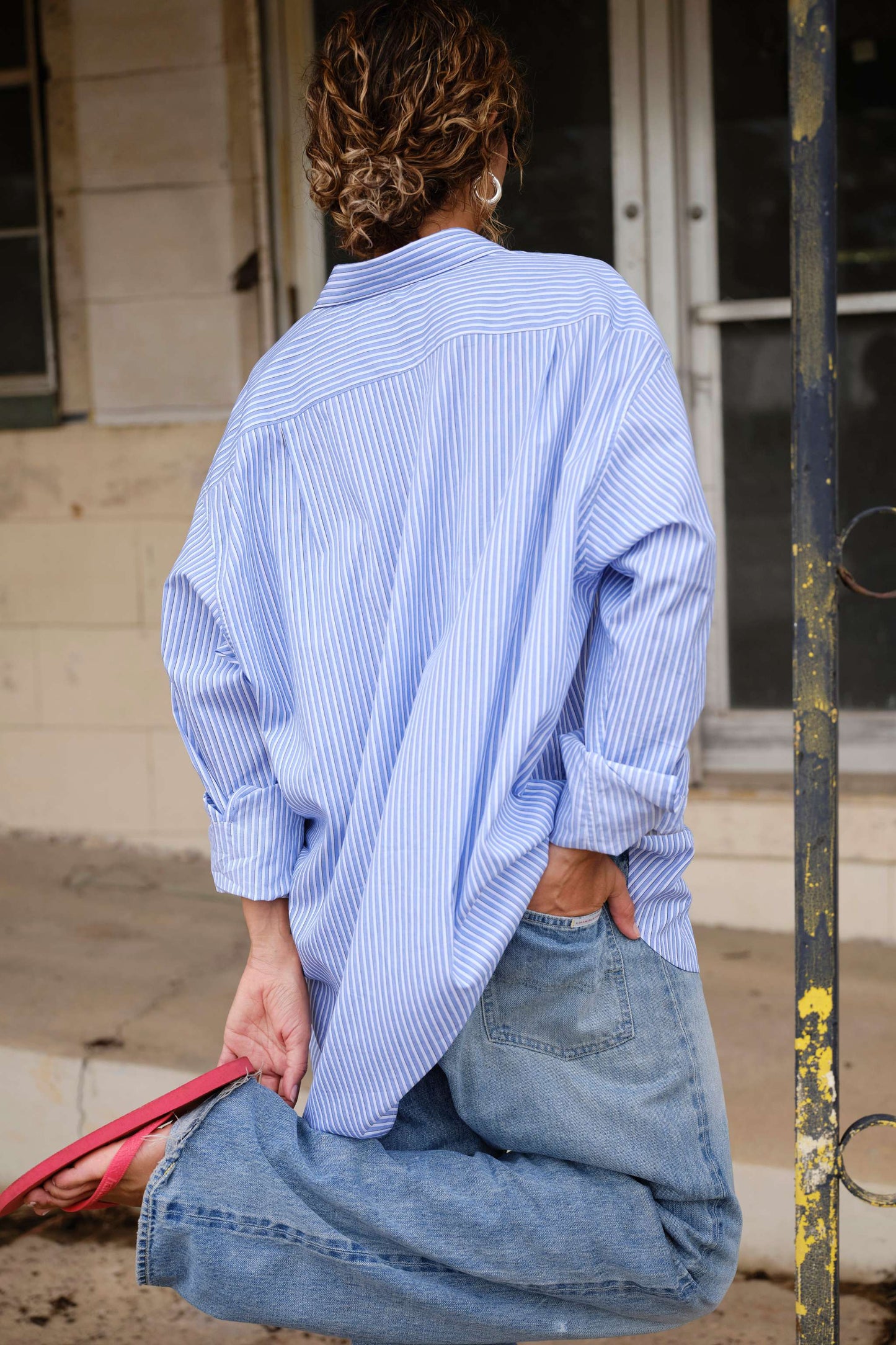 Repeat Shirt in Cotton Sky Stripe