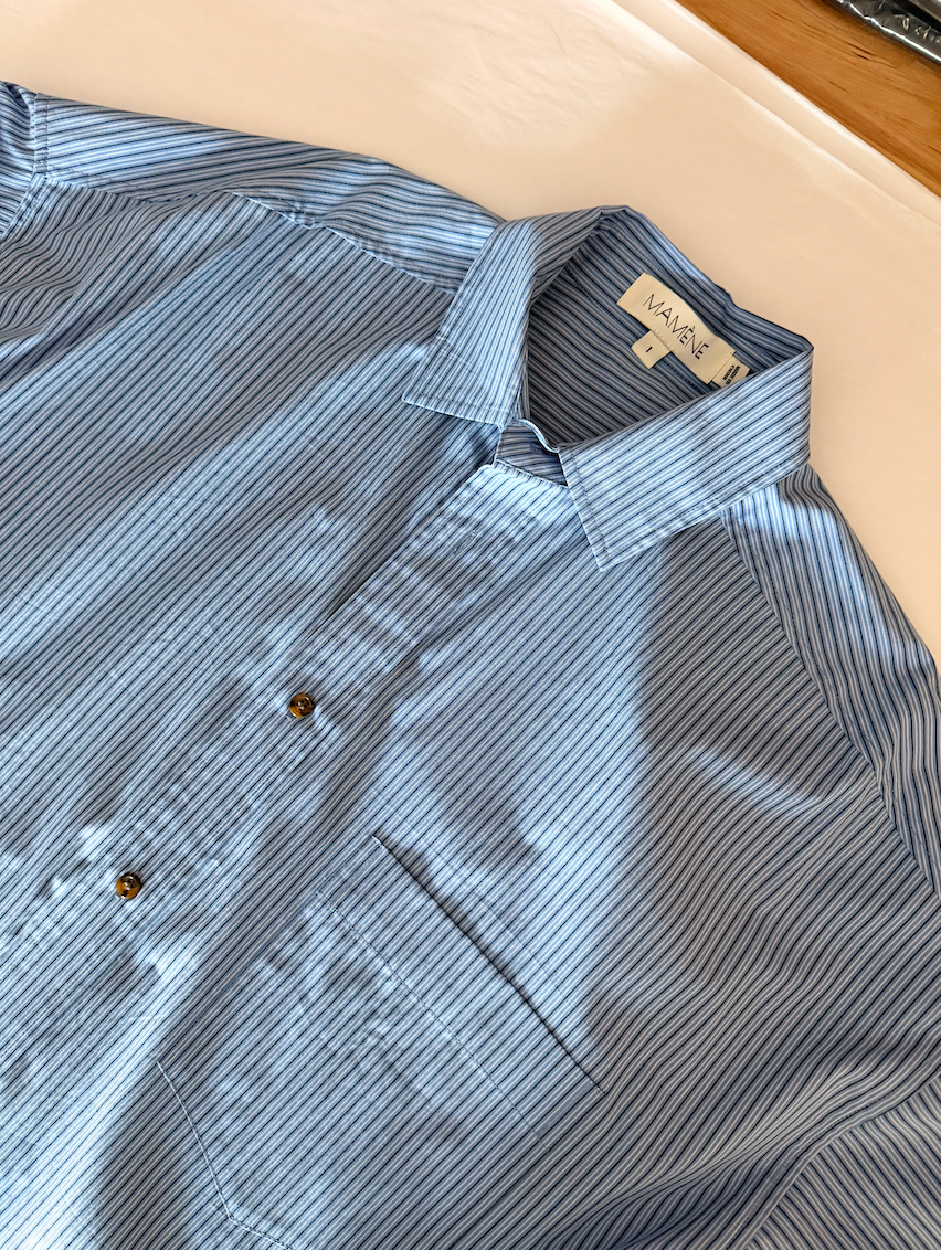 SAMPLE Phoebe Shirt Dress Blue Stripe