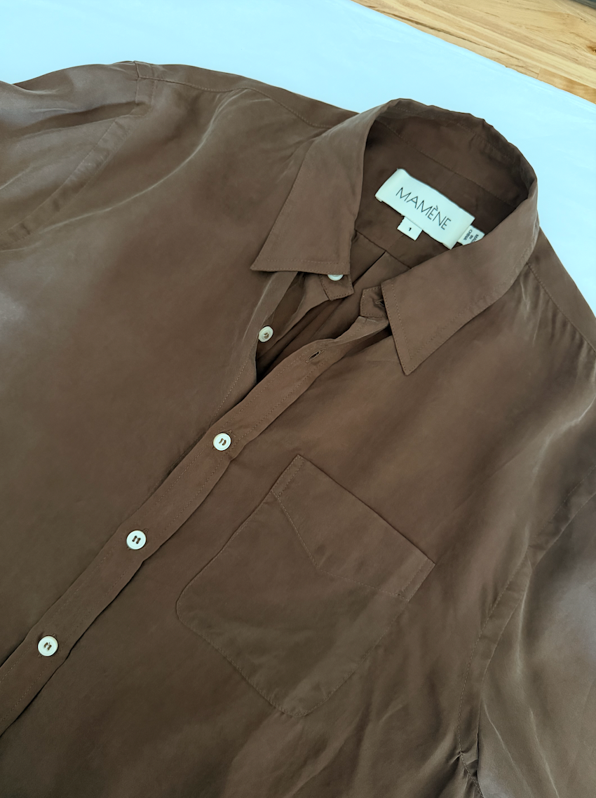 SAMPLE Slim Repeat Shirt in Chocolate