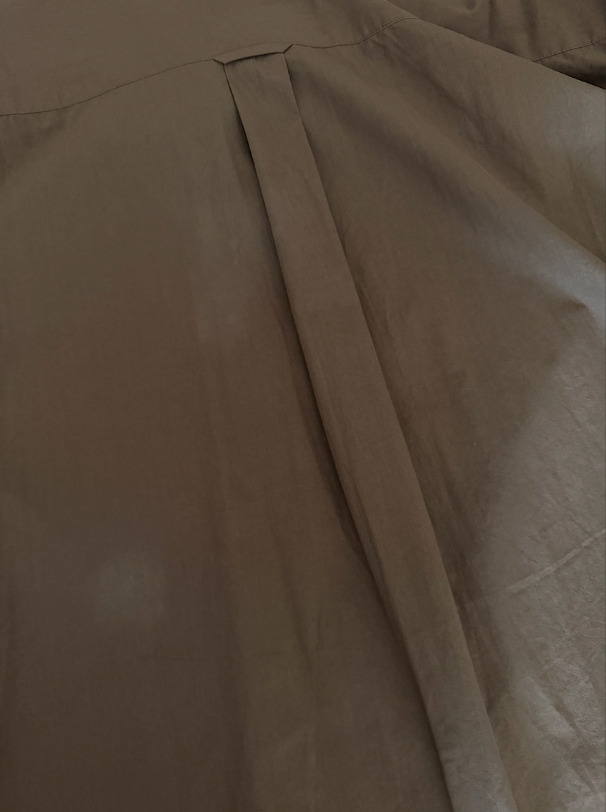 SAMPLE Diana Wrap Shirt in Poplin Cocoa
