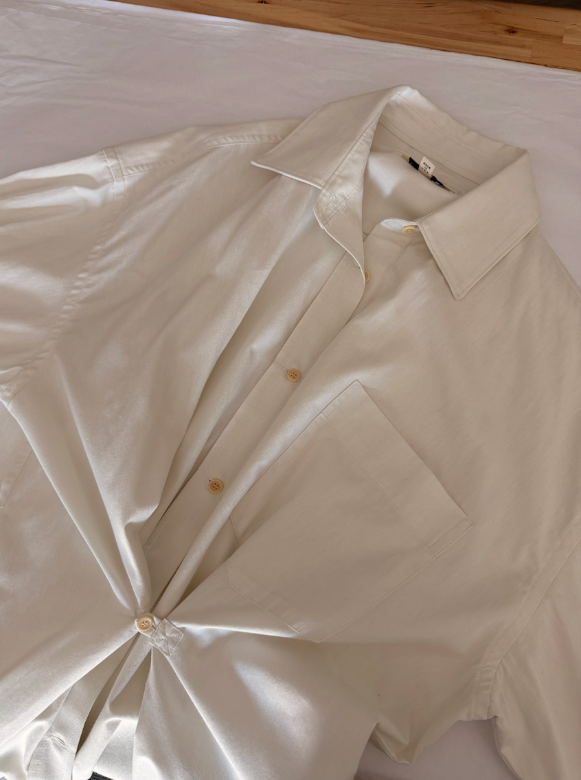 SAMPLE Diana Wrap Shirt in Off White