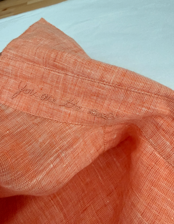 SAMPLE Repeat Shirt in Linen Peach