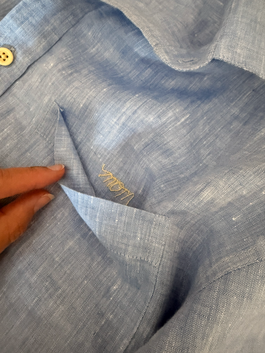 SAMPLE Repeat Shirt in Linen Chambray