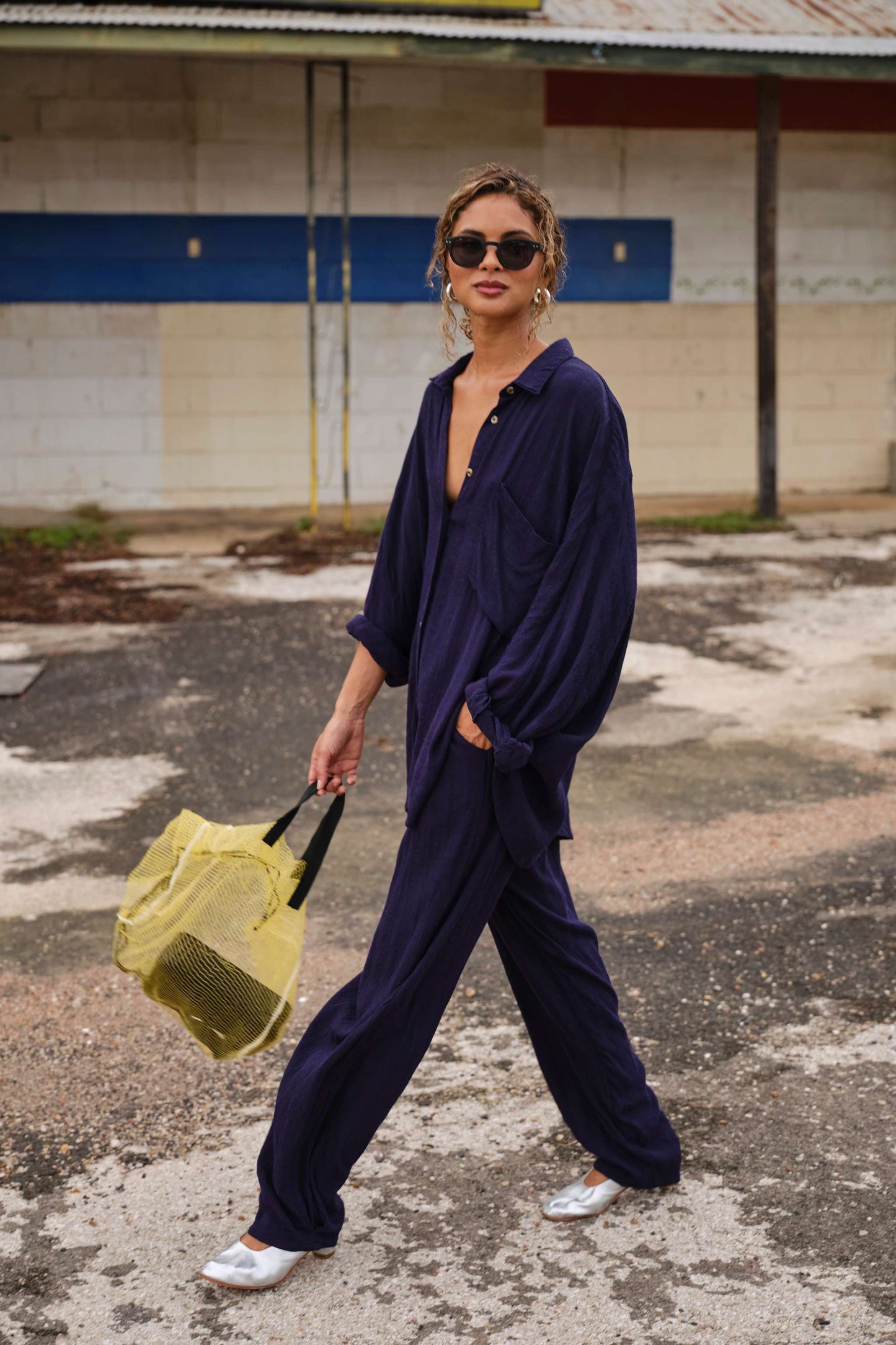 Cocoon Pant in Viscose - Violet