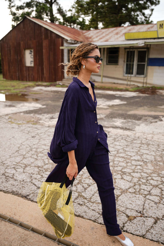 Cocoon Pant in Viscose - Violet