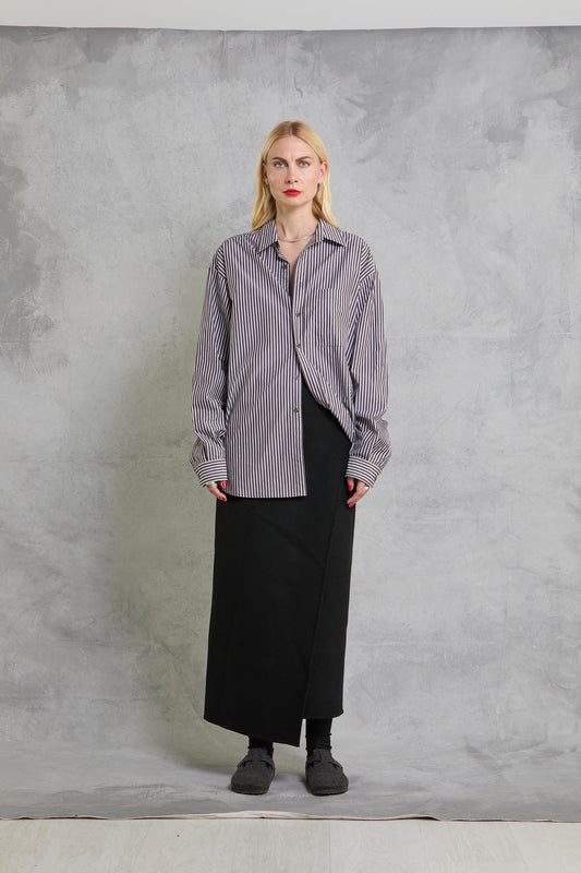 Wool Wrap Skirt - Black