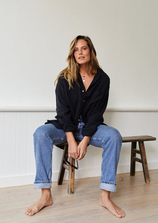 Classic Repeat Shirt - Black - MAMÈNE