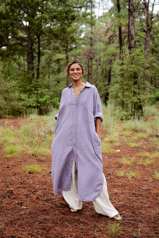 Florence Shirt Dress - Lilac